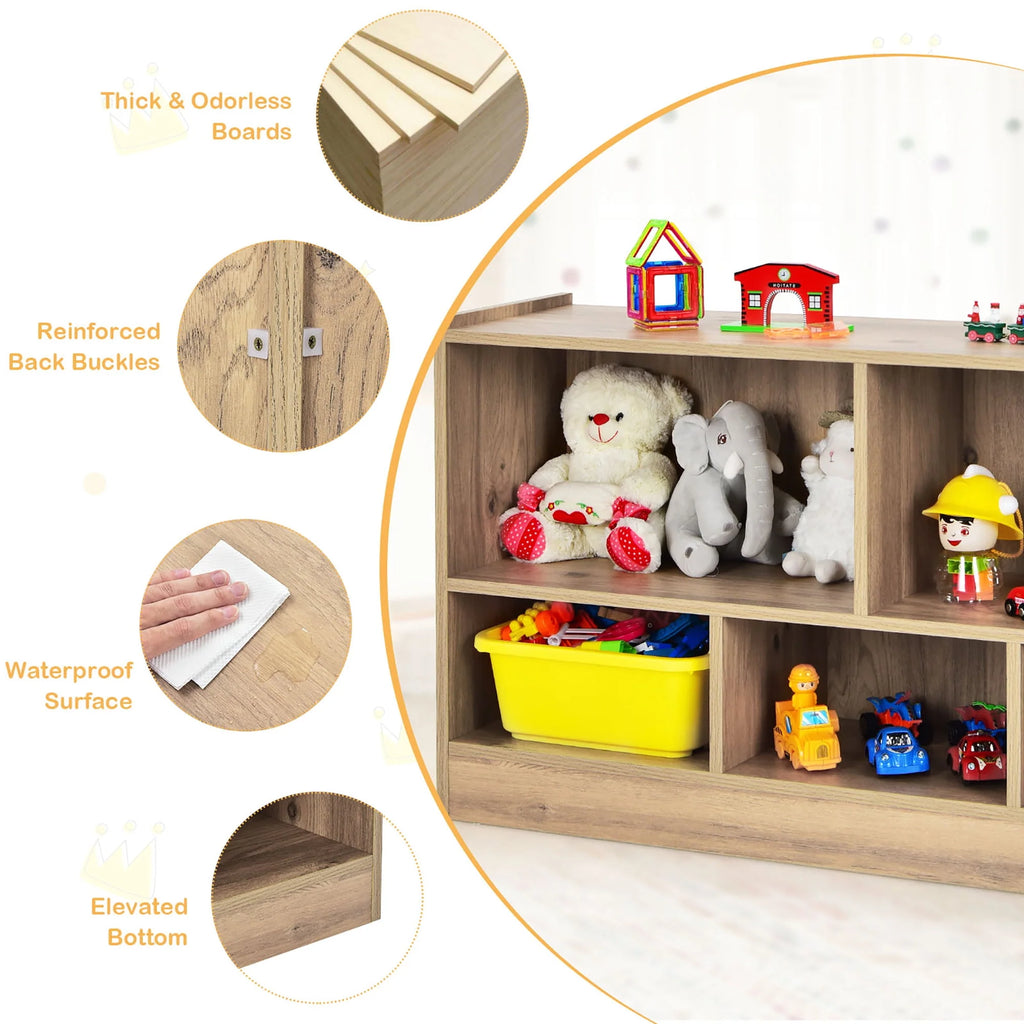 White 5-Cube Wood Bookcase H95468