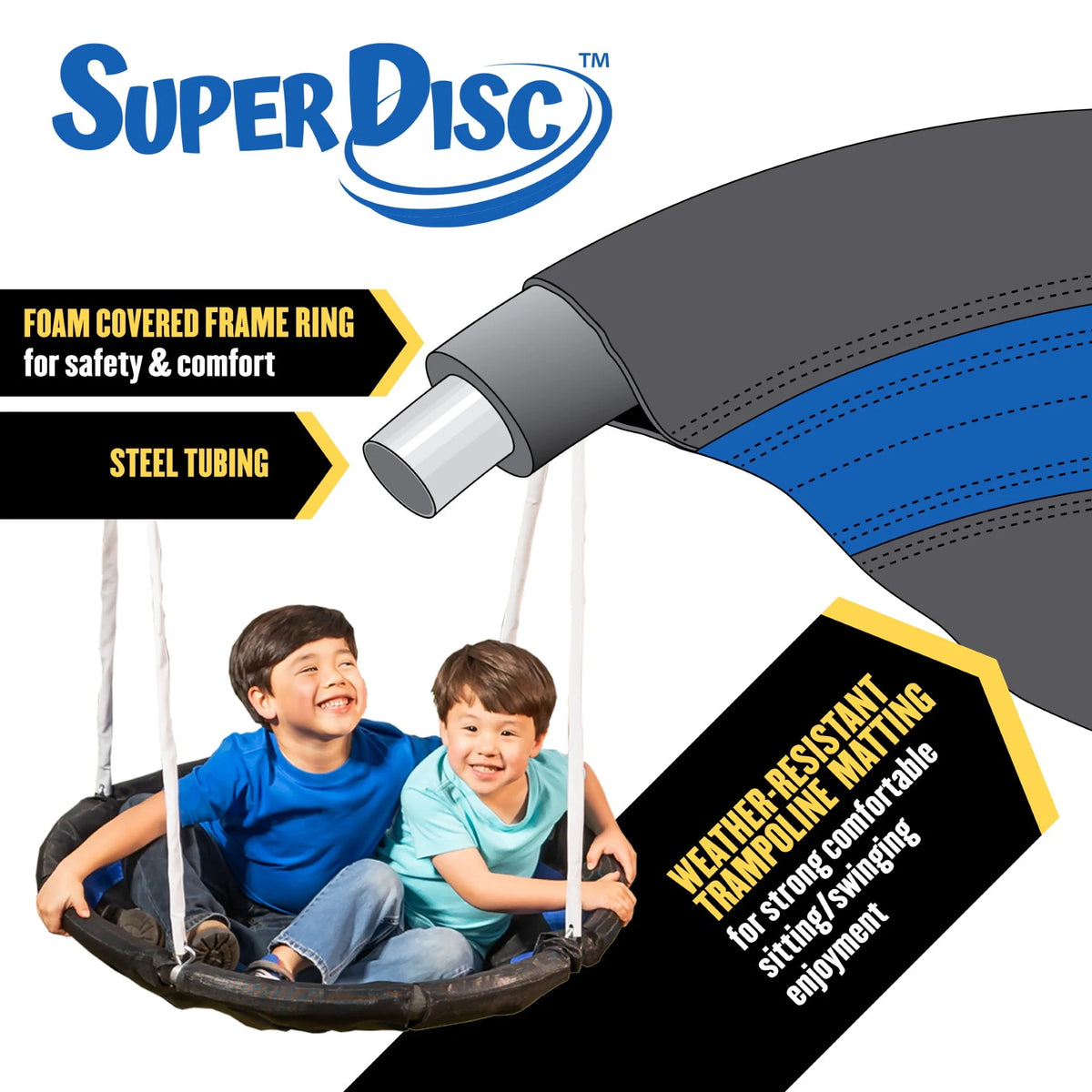 Metal Swing Set with 2 LED Swing Seats, Disc Swing, & Wave Slide Z7081