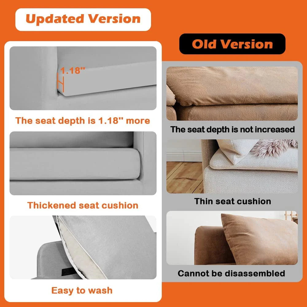 Fabric Modern Loveseat Sofa Couch G1235