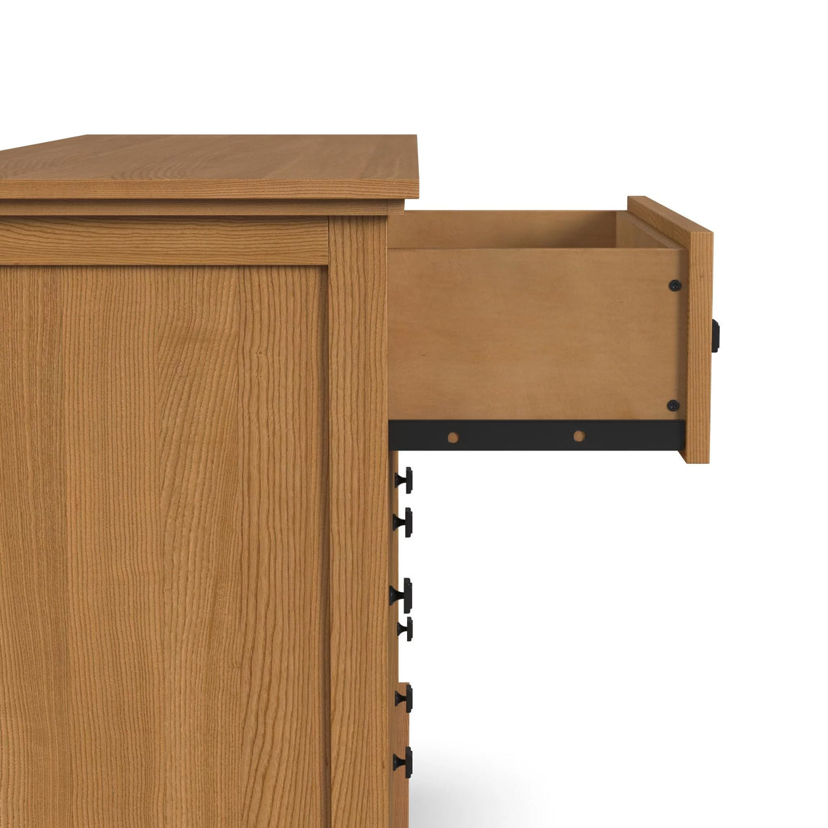 Brown 6 Drawer Wood Dresser Q9664