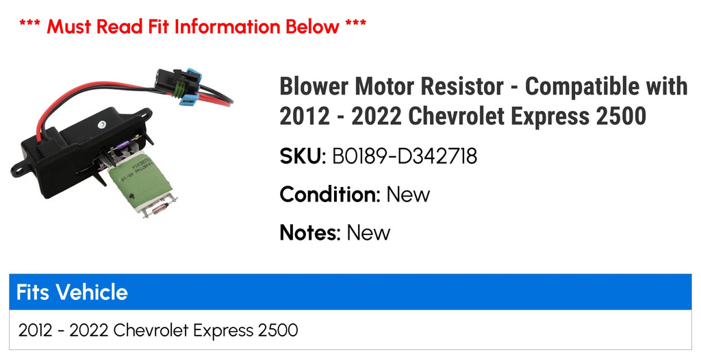 Blower Motor Resistor K6288