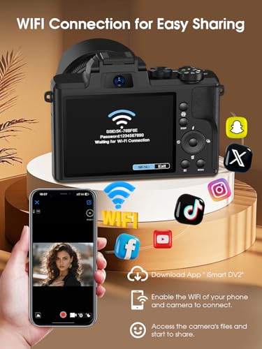 8K Digital Camera with WiFi Touch Screen 16X Zoom D57010