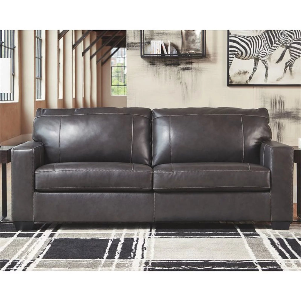 Gray Leather Sofa O588372