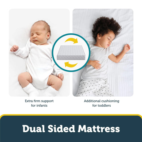 2-in-1 Antimicrobial Crib & Toddler Mattress M6519