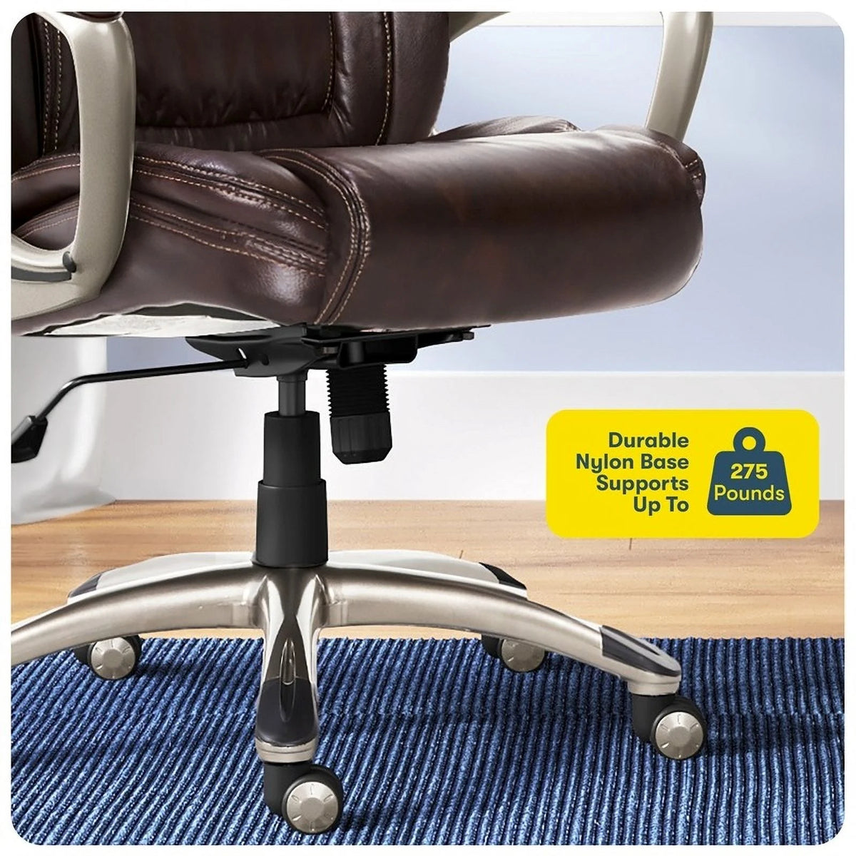 Brown Faux Leather Executive Office Chair S764