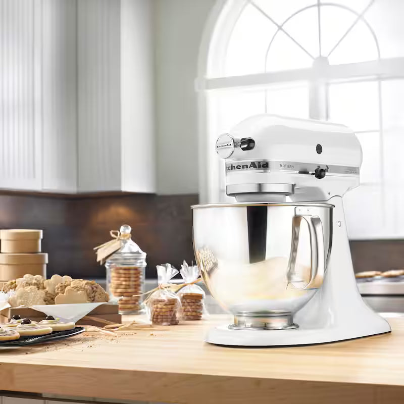 5 qt. 10-Speed White Stand Mixer with Attachments J2476