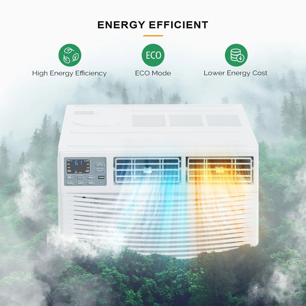 8000 BTU Window Air Conditioner with Heat U832383
