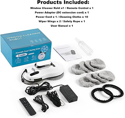 Window Cleaning Robot Vacuum with Ultrasonic Water Spray and Remote Control Q92981