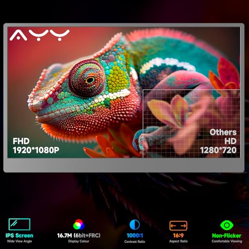 15.6inch 1080P FHD HDR IPS Portable Gaming Monitor with Smart Cover A874