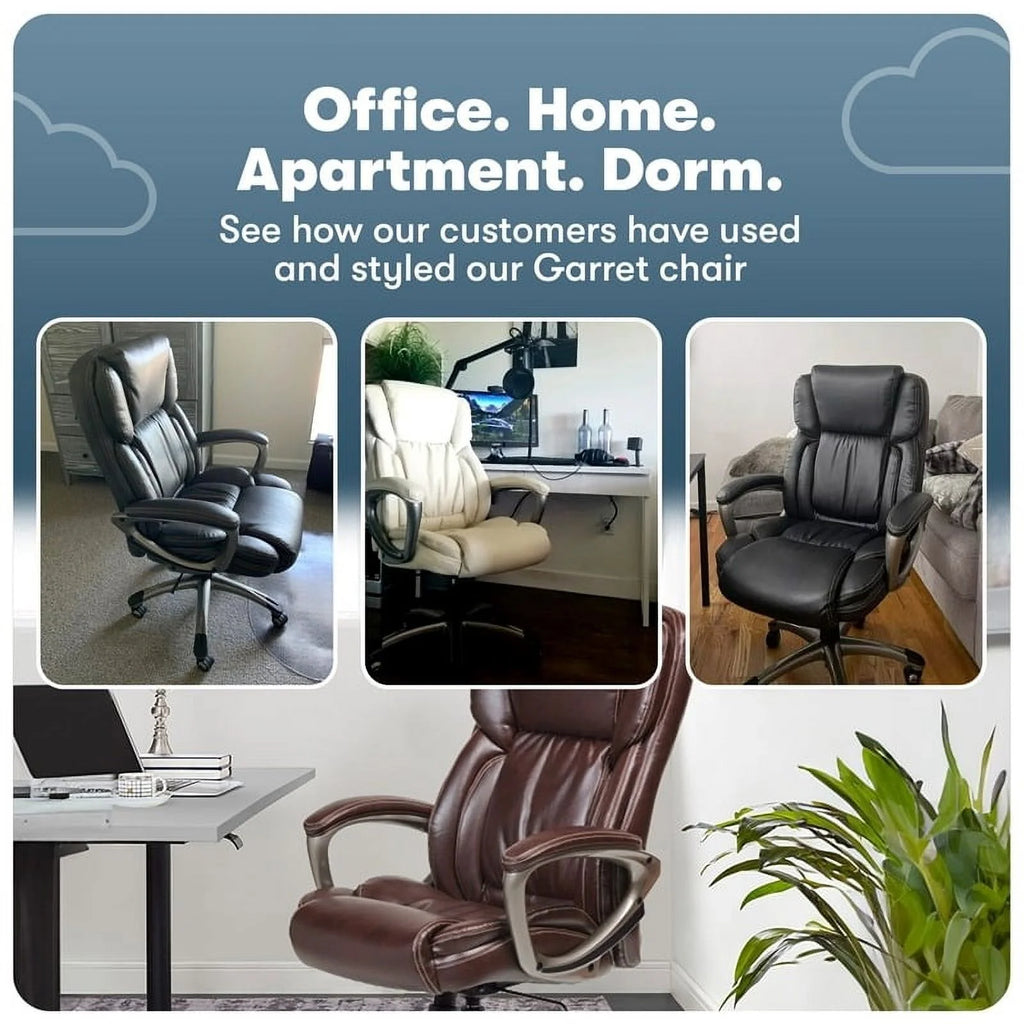 Brown Faux Leather Executive Office Chair S764
