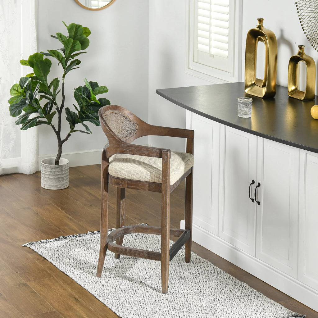 26" Cane Back Counter Stool U740402