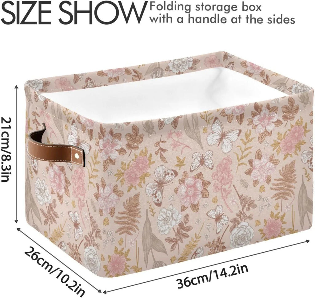 Foldable Canvas Laundry Basket with Handles 1 Pack E8539
