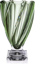 Crystal Glass Vase 13'' Green Y456