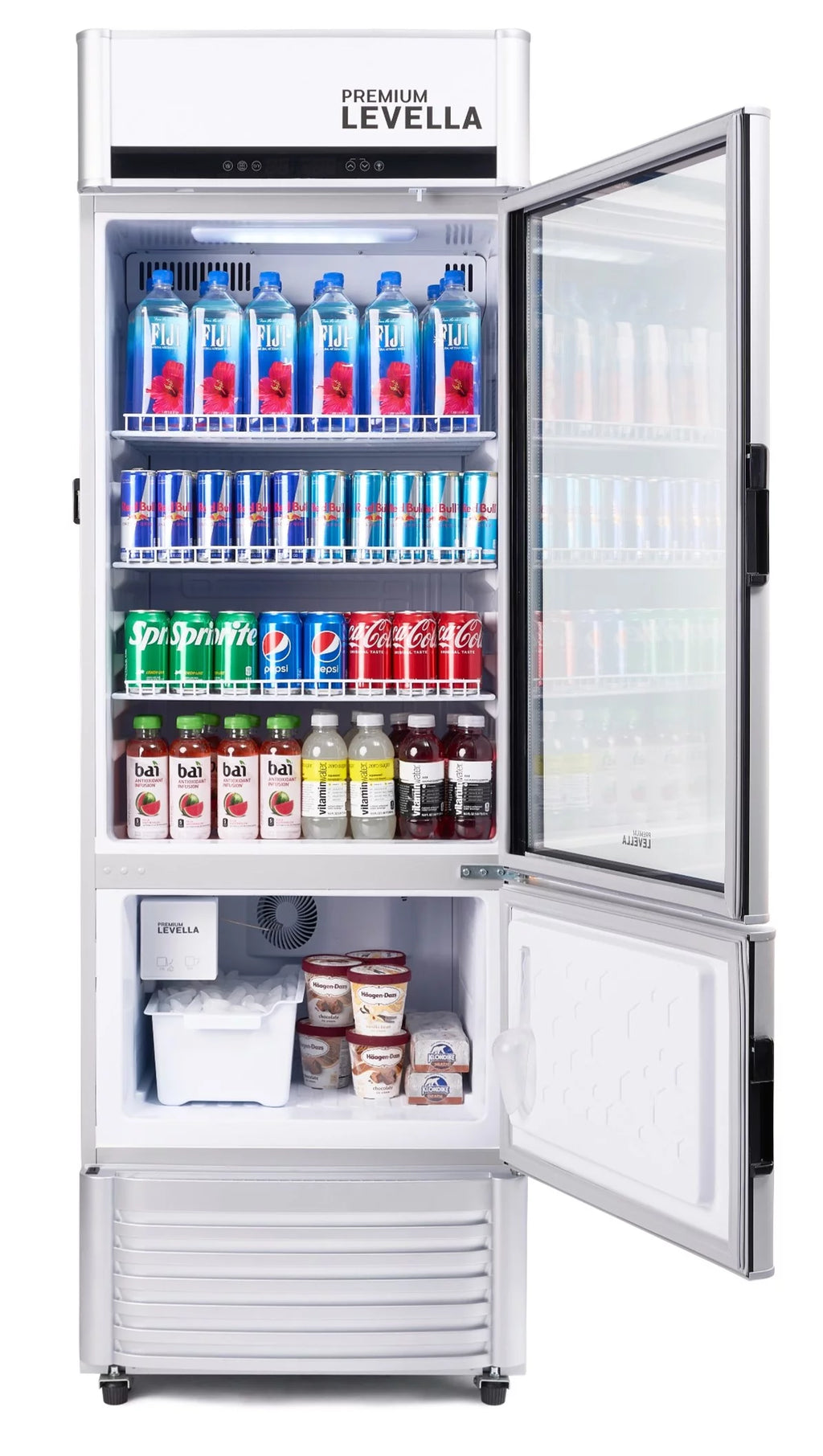 9.0 cu. ft Single Door Commercial Refrigerator Beverage Cooler in Silver W8809