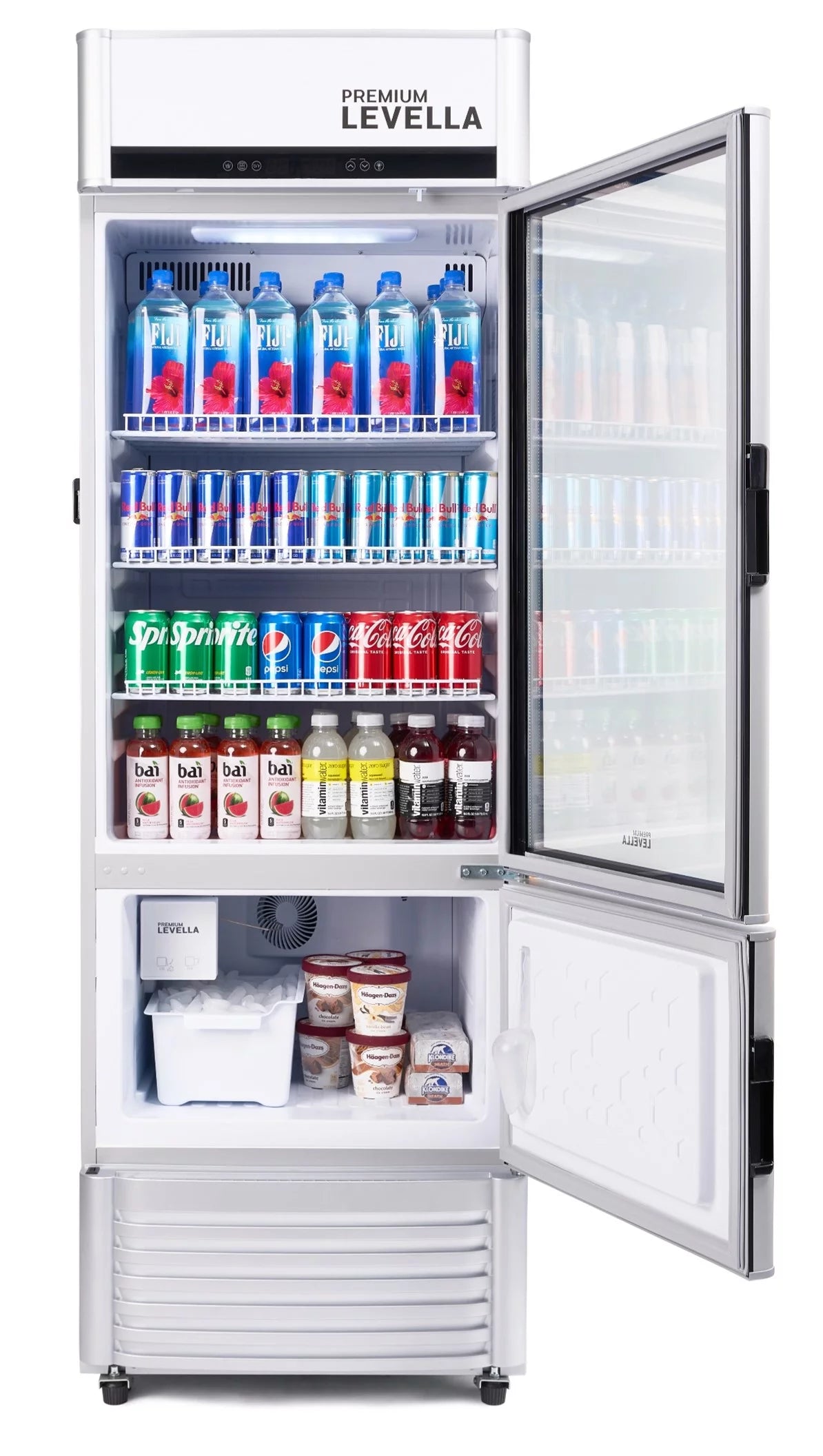 9.0 cu. ft Single Door Commercial Refrigerator Beverage Cooler in Silver W8809