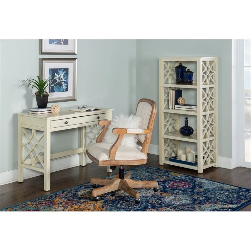 Antique White 1-Drawer Wood Desk W401