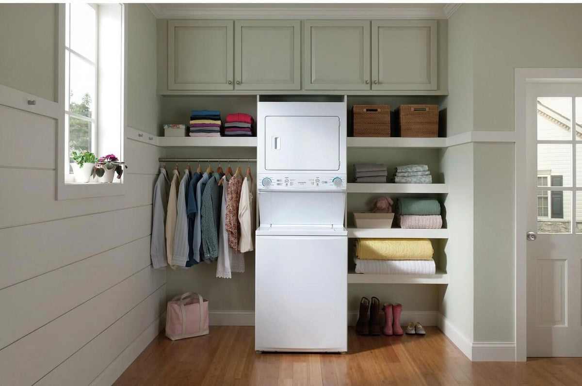 White Electric Washer Dryer Laundry Center W290541