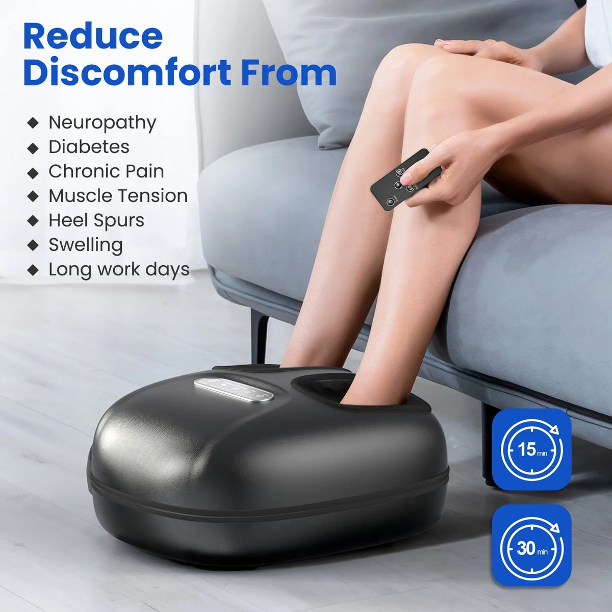 Black Shiatsu Foot Massager with Heat G3642