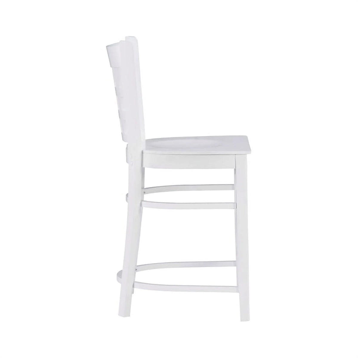 White Beech Wood Set of Two Counter Stools P732