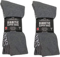 Diabetic Non Skid Slipper Socks with Gripper Bottoms 6 Pack Y417439