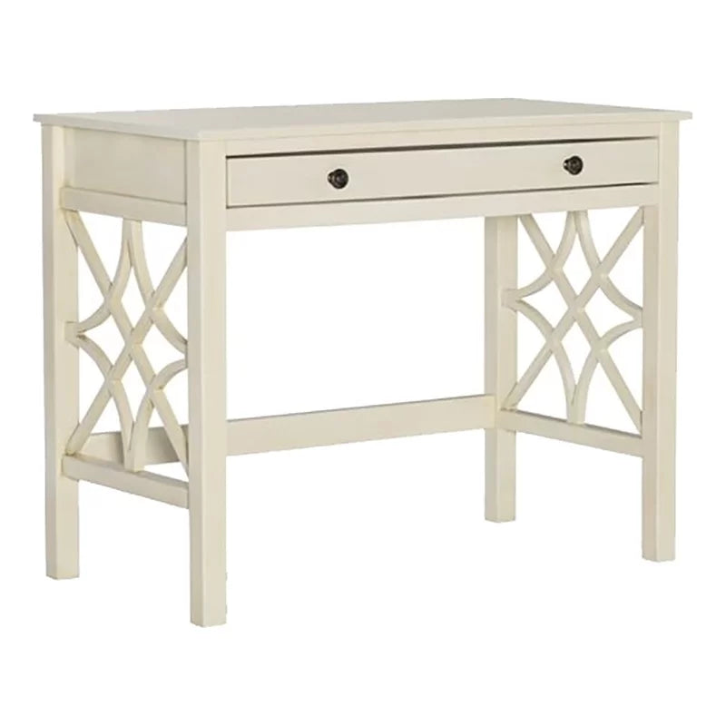 Antique White 1-Drawer Wood Desk W401