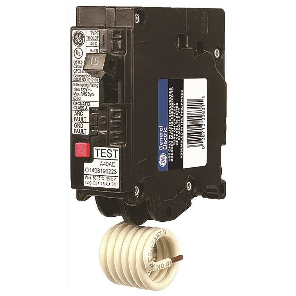 15 Amp Single-Pole Dual Function AFCI/GFCI Circuit Breaker Z897420