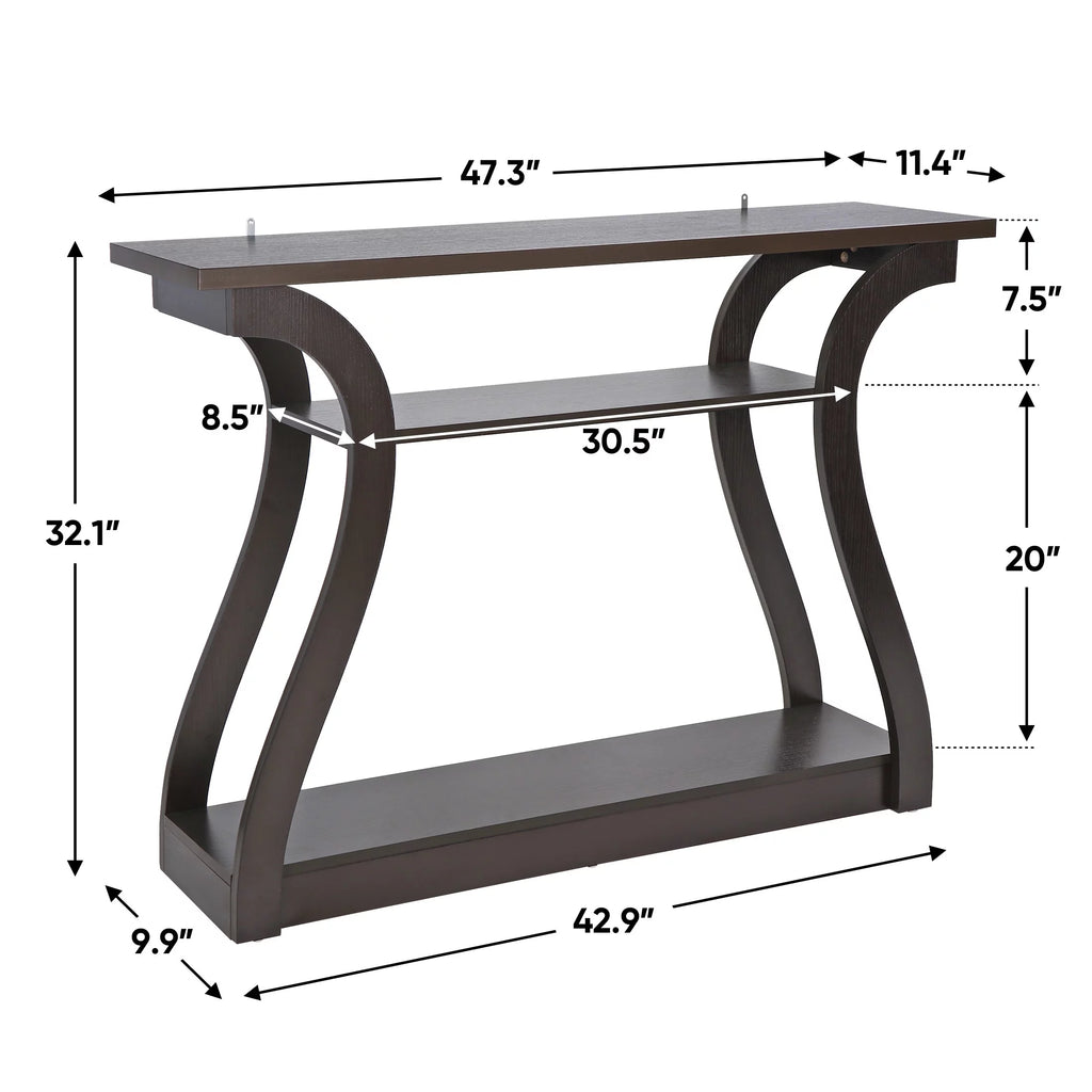 Brown Narrow Console Sofa Table X461661