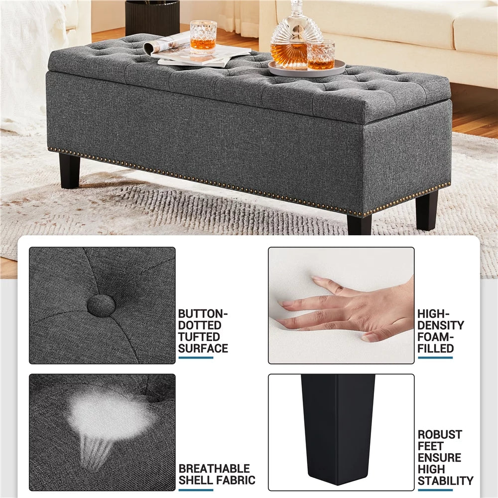 Modern Tufted Storage Bench D48103