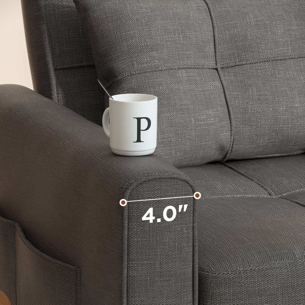 Light Gray Convertible Sofa Bed Q20718