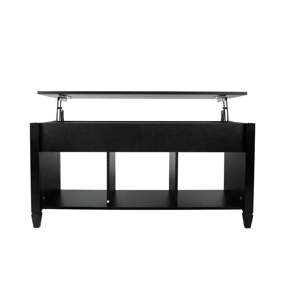 Lift Top Coffee Table with Hidden Compartment Black F498900