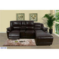 Brown 2 Piece Bonded Leather Recliner Sectional Couch Set F3061