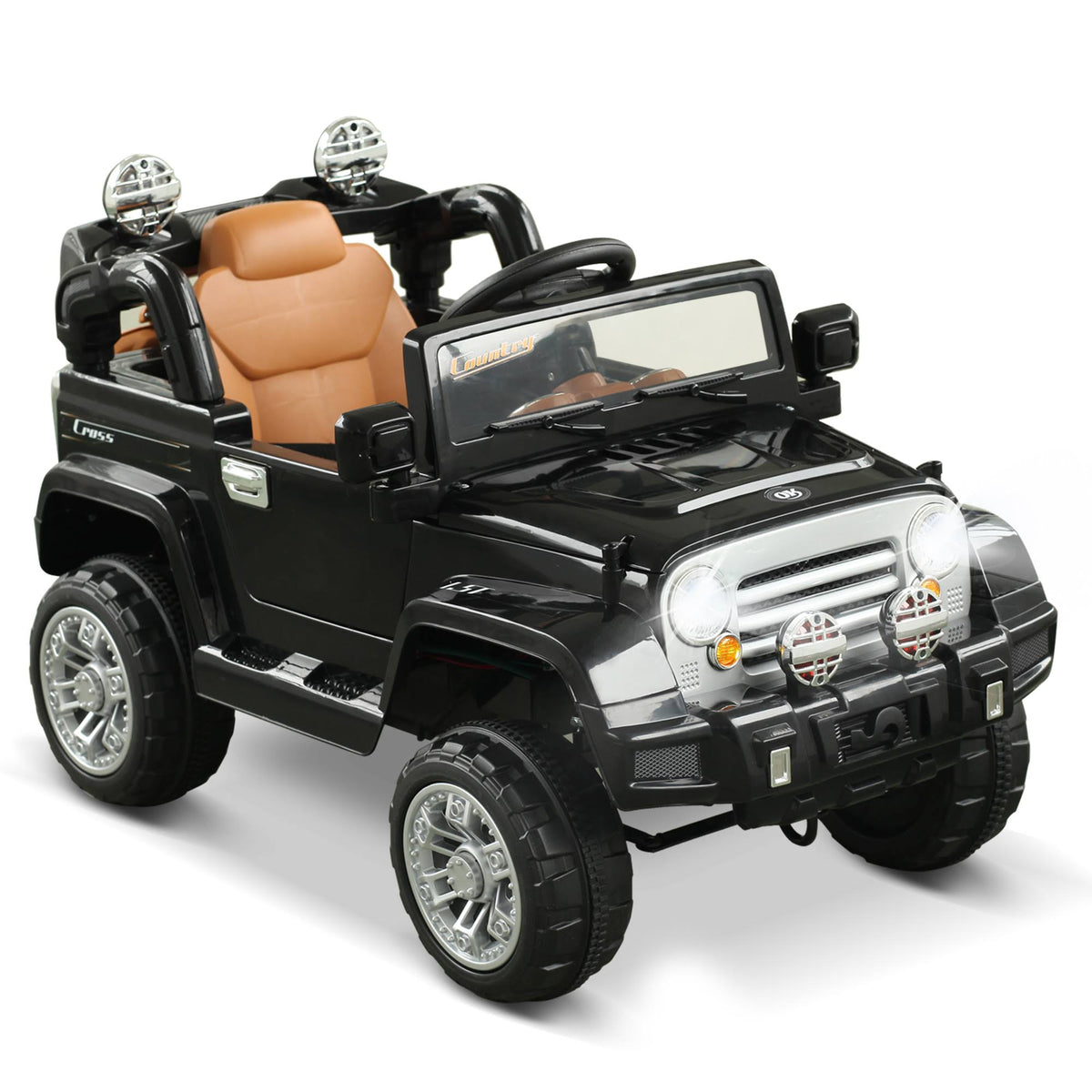 Black 12V Battery-Powered Ride On Car J66839