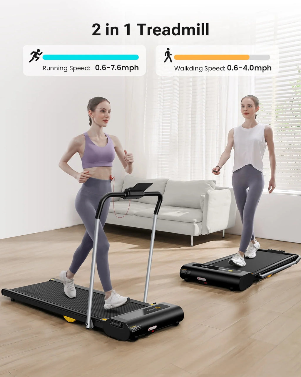 2 in 1 Folding Treadmill 2.5HP N8713