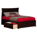 Espresso Twin Size Footboard with Drawers Z305