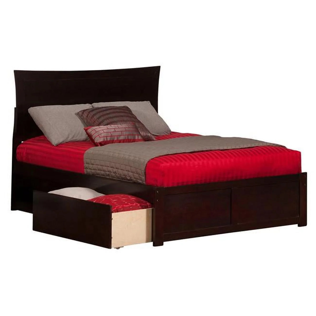 Espresso Twin Size Footboard with Drawers Z305