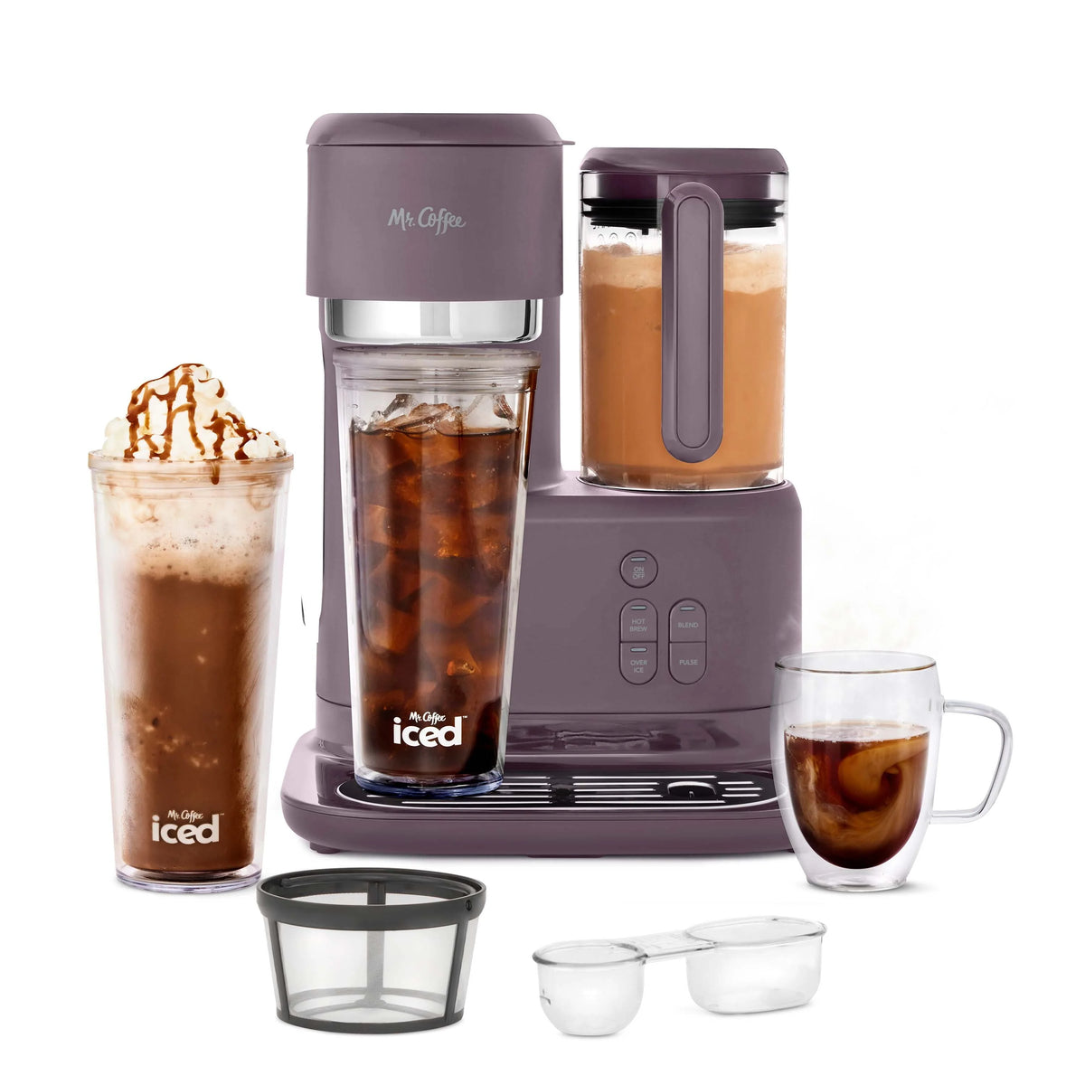 Single Serve Iced and Hot Coffee Maker and Blender V87588