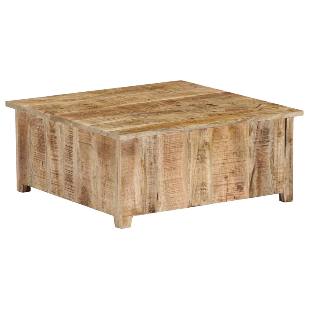 Mango Wood Coffee Table with 2 Cabinets and 2 Doors Q669