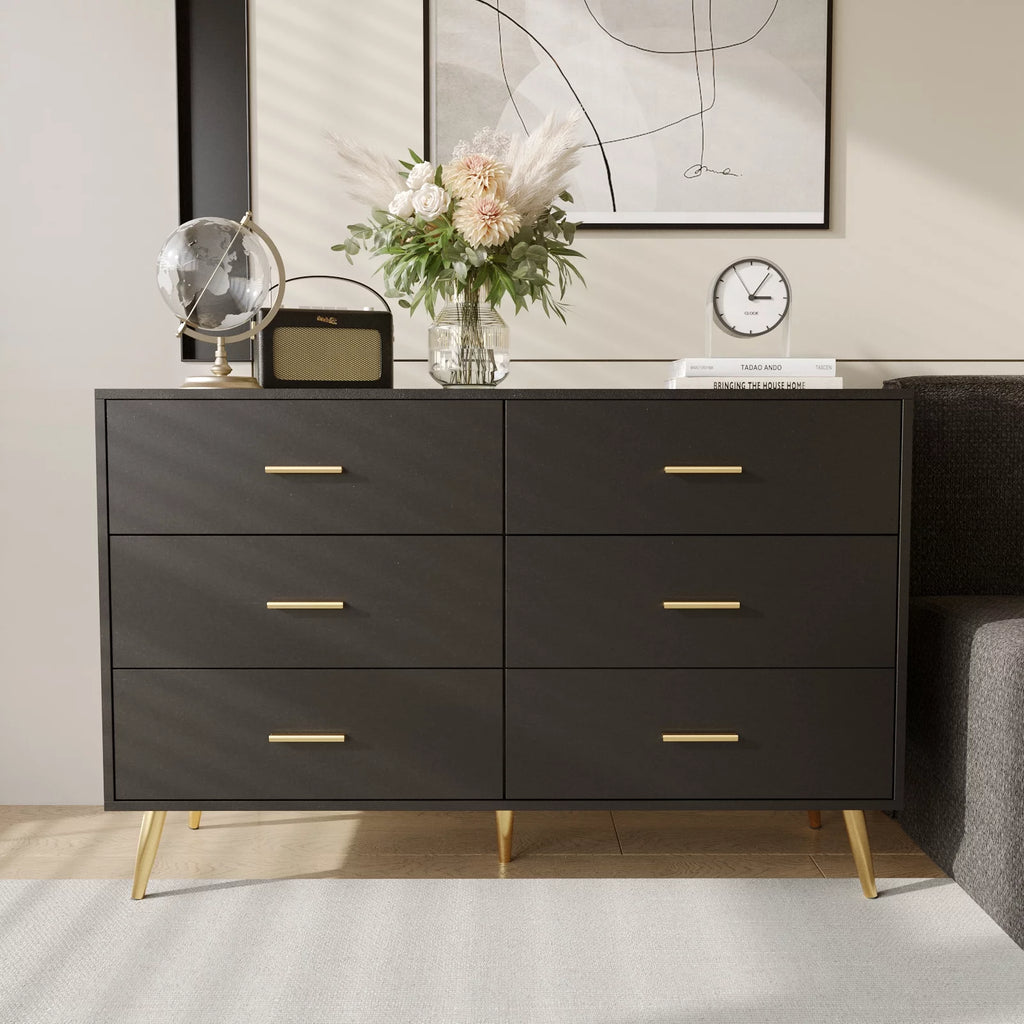 White 7 Drawer Wood Dresser V59734