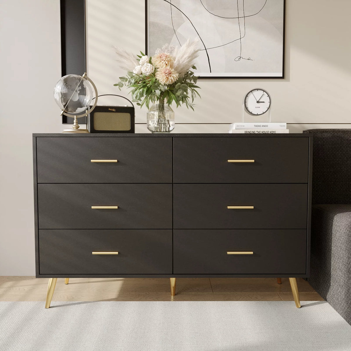 White 7 Drawer Wood Dresser V59734