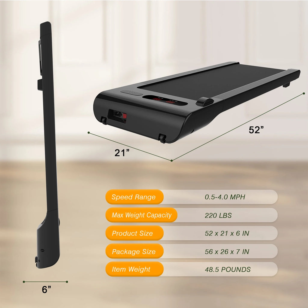 2 in 1 Space Saving Walking Pad Treadmill V605
