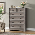 6 Drawer Wood Dresser Y887