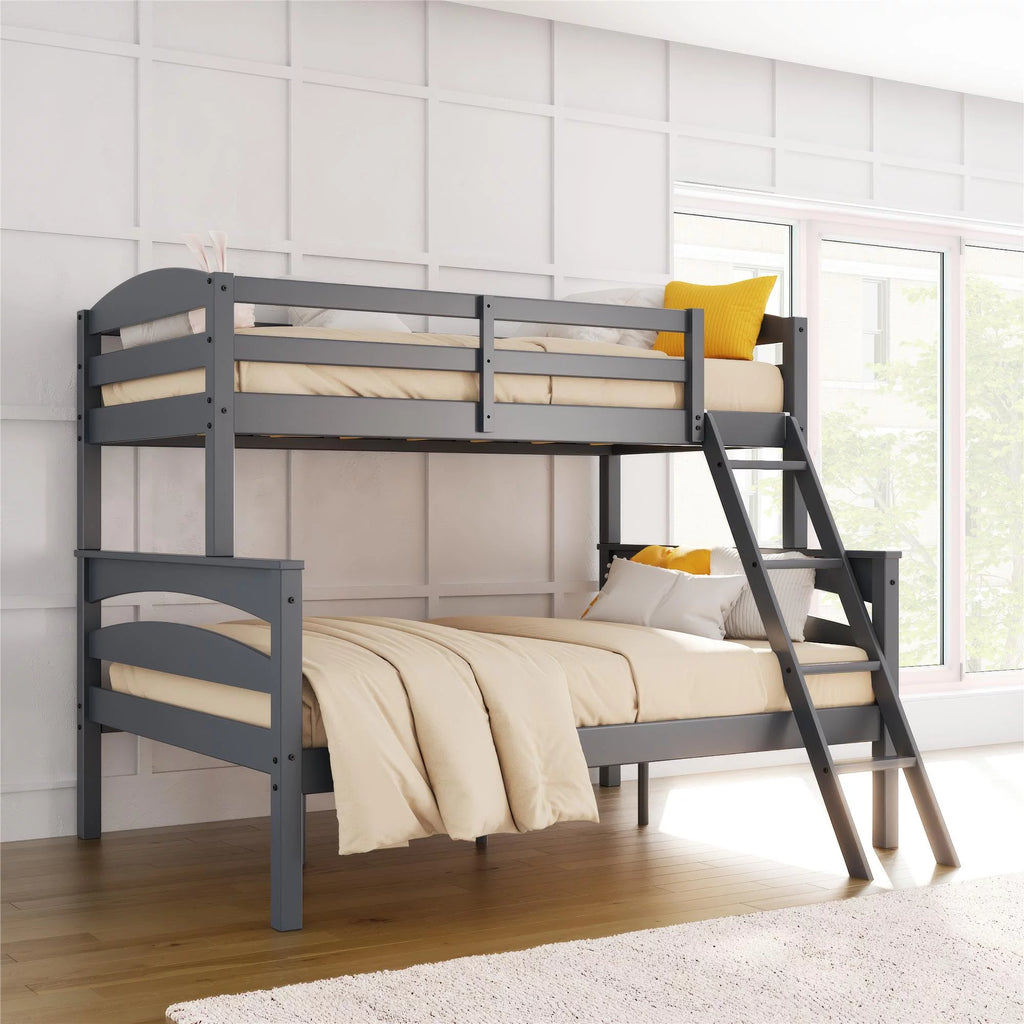 Gray Convertible Twin-Over-Full Bunk Bed I167608