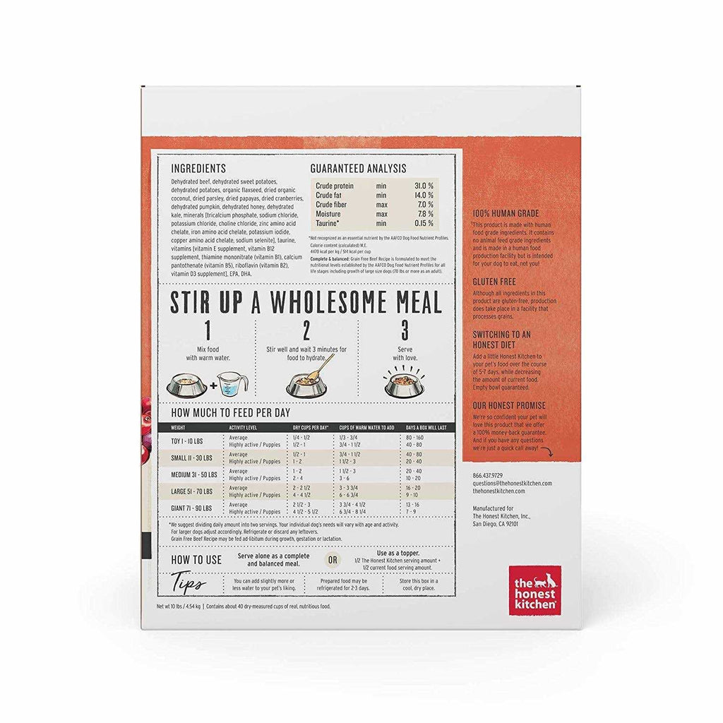 Dehydrated Grain-Free Beef Dog Food 10lb J60002