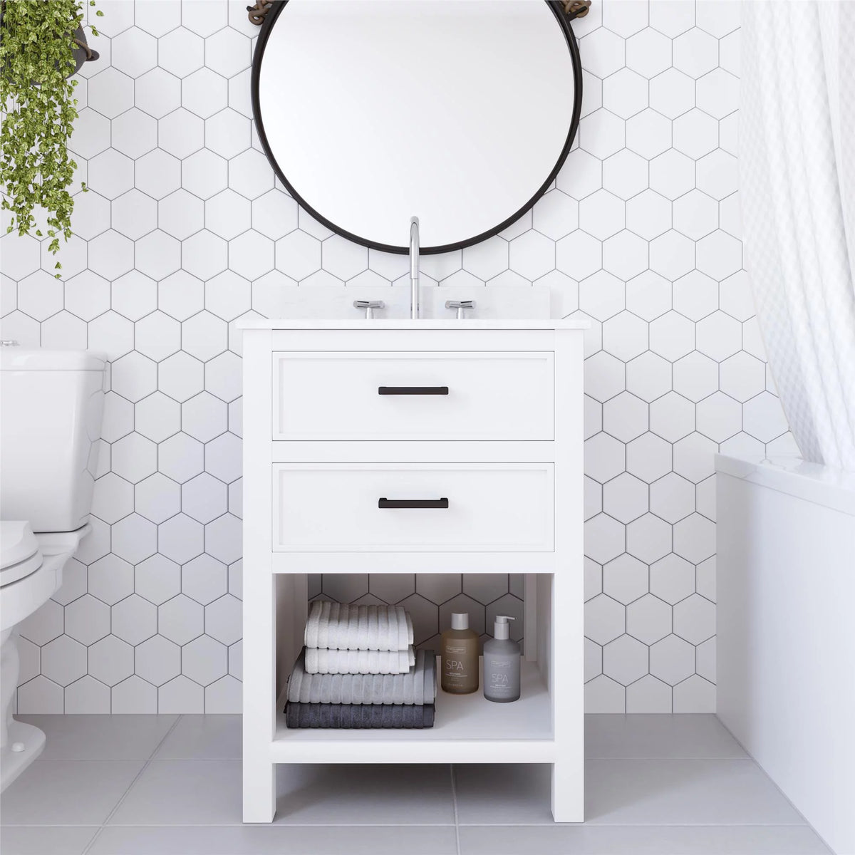 24 Inch Bathroom Vanity with Ceramic Sink A9751