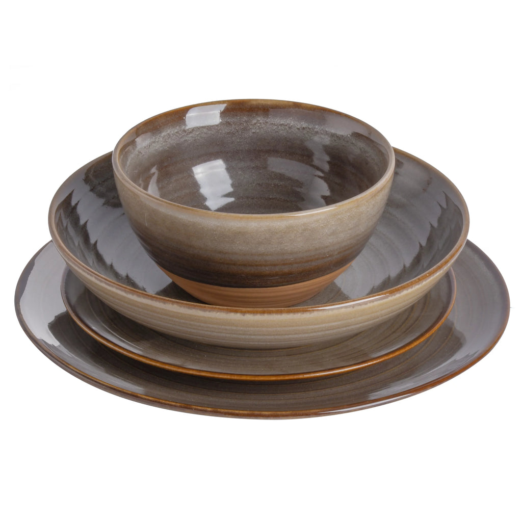 16 Piece Terracotta Reactive Dinnerware Set N977953