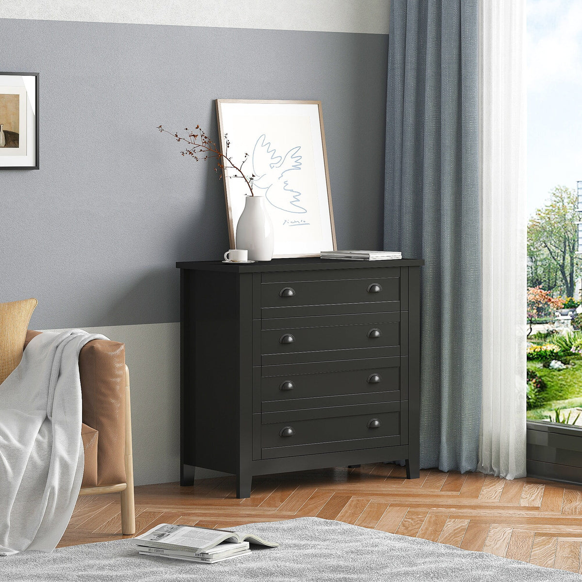 Side Cabinet 37.8" W x 17.71" D x 36.34"H Q45198