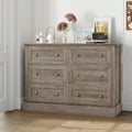 White 6 Drawer Double Dresser T5897