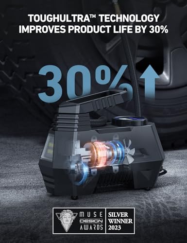 Portable Air Compressor Tire Inflator 12V DC with Digital Pressure Gauge E89961