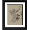 Black Ornate Framed Double Matted Museum Art Print K5430