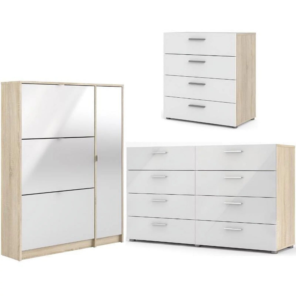 3 Piece Furniture Set with Dresser Shoe Cabinet & Chest U813